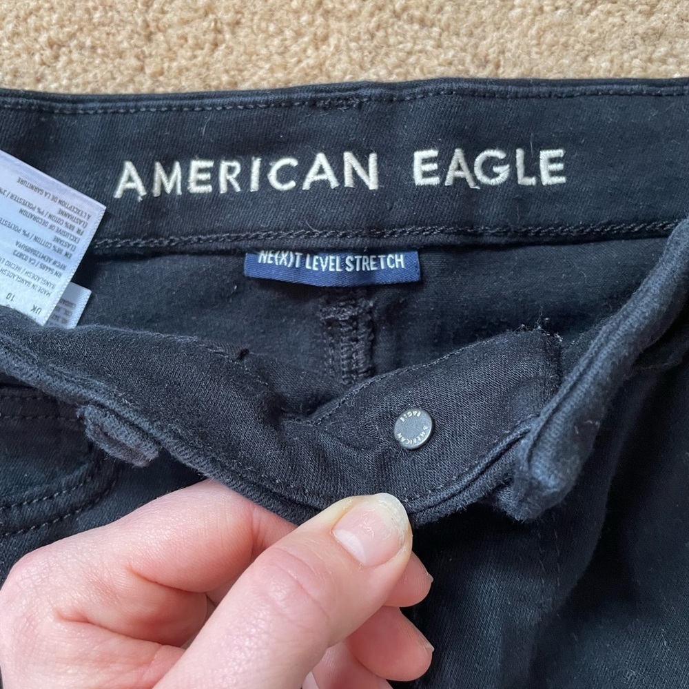 Black American eagle jean shorts